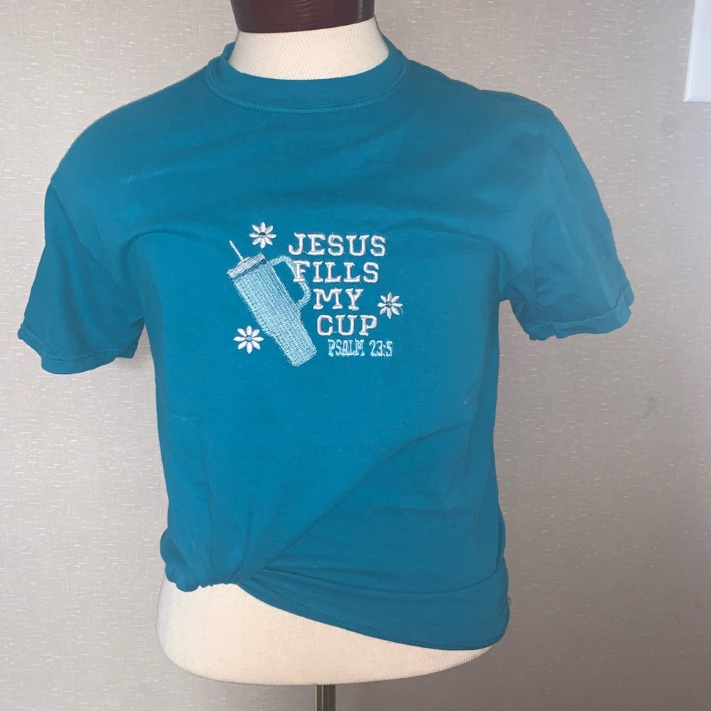 Jesus fills my cup bible verse teeshirt